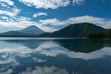 本栖湖からの夏の富士山