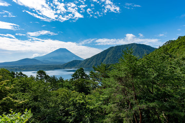 本栖湖からの夏の富士山