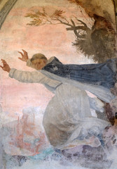 Saint Peter the Martyr, fresco in the cloister of Santa Maria Novella Principal Dominican church in...