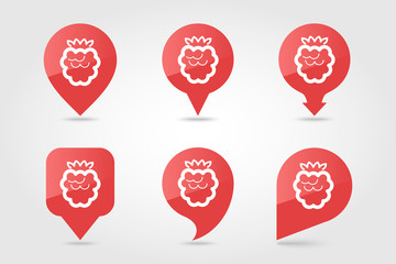 Blackberry, raspberry pin map icon