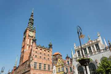 travel photo of old gdansk city, europ architecture 
