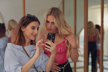 businesswoman walking on city streets