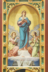 Obraz na płótnie Canvas Assumption of Virgin Mary, altar of Virgin Mary in Zagreb cathedral 