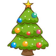 christmas tree vector graphic clipart