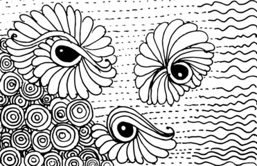 Abstract vector zentangle illustration