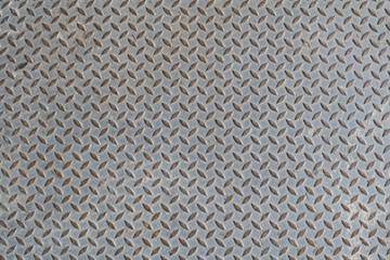 old steel metal floor plate with diamond pattern texture background