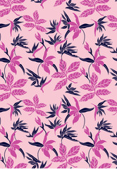 Vector illustration of a seamless floral pattern in spring for Wedding, anniversary, birthday and party. Design for banner, poster, card, invitation and scrapbook, pink flower