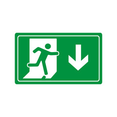 fire exit icon vector design template