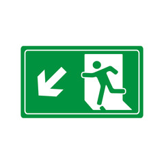 fire exit icon vector design template
