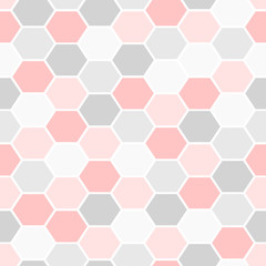 Seamless honeycomb hexagon pattern.