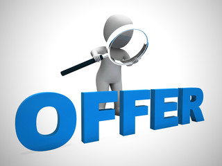 Offer of special deals means price reductions and discounts - 3d illustration