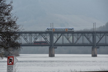 Doppelstockbr&uuml;cke bei Alf(Mosel)