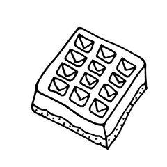 Sweet dessert for coloring book or page