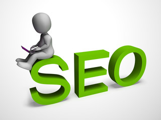 SEO concept icon means search engine optimisation for website traffic - 3d illustration