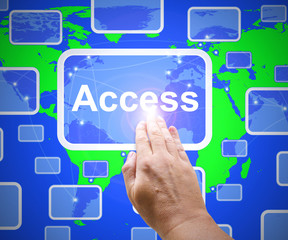 Access security icon means control of admission to a website or system - 3d illustration