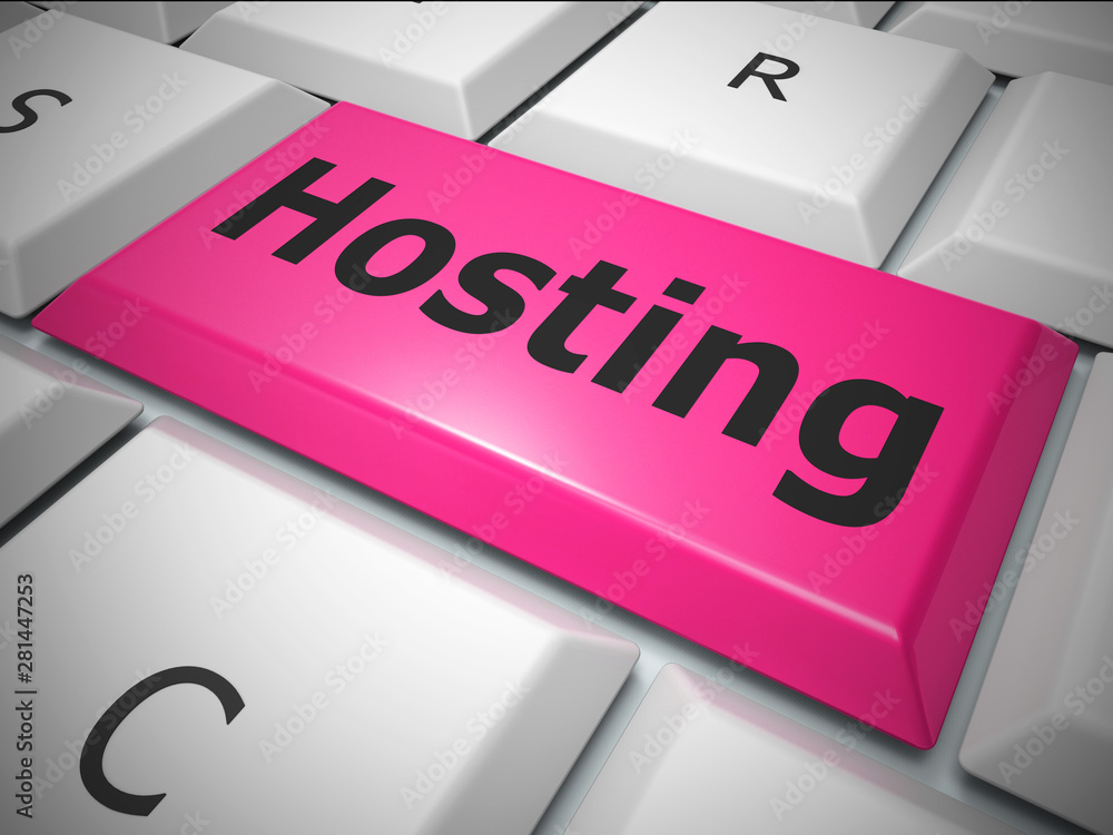 Aufkleber hosting concepts icon means web host or internet site - 3d illustration