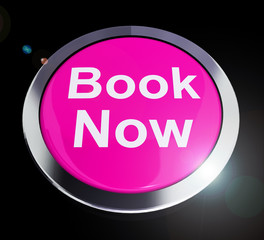 Book now concept icon showing reservations and appointments online - 3d illustration