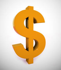 Obraz premium Dollar sign icon depicts american money earnings currency or profit - 3d illustration