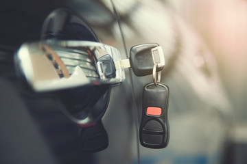 key on car door
