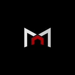 abstract initial letter M logo design template