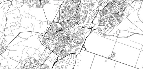 Fototapeta na wymiar Urban vector city map of Alkmaar, The Netherlands