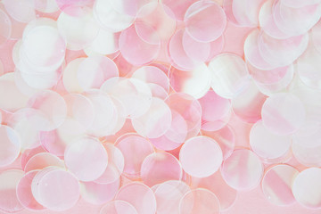 Pink glitter lights background.Sparkling pink light.