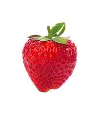 closeup strawberry isolated on white background