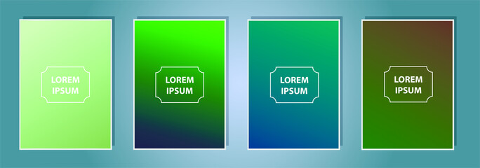 Set of Vector EPS 10 illustration Gradient Background Texture. Template for design, banner, flyer, business card, poster, wallpaper, brochure, smartphone screen, mobile app.