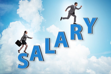 Concept of inequal salary between man and woman