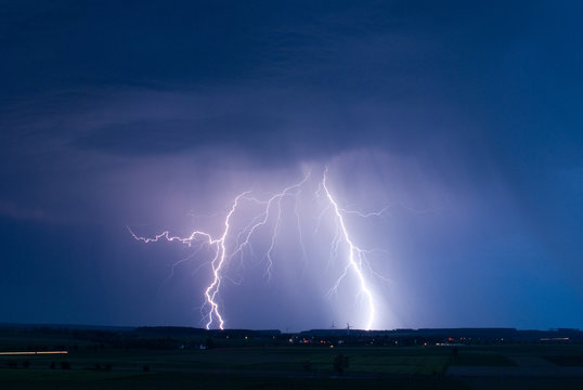 Blitzreies Gewitter bei Braunschweig 2013