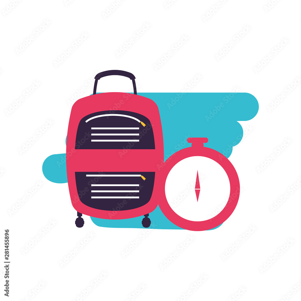 Poster compass guide device with suitcase