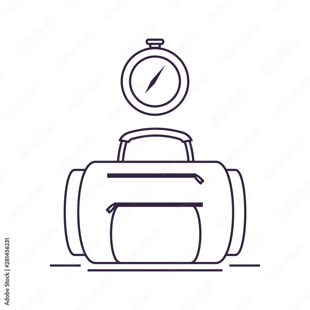 Poster compass guide device with suitcase