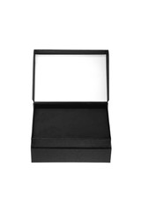 Small open paper box for gift isolate on white background