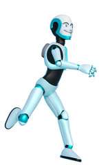 robot boy cartoon happy walk