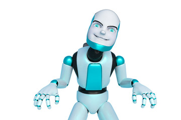 robot boy cartoon attack