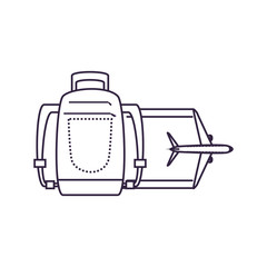 travel bag equipment with airplane