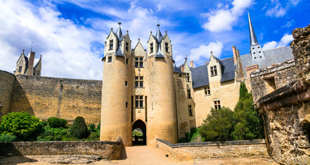 Medieval castles of Loire valley - impressive Montreuil-Bellay. landmarks of France