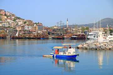 Coastal life of the city of Alanya.