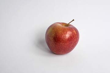 red apple on white background