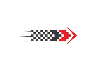 faster speed logo icon of automotive racing concept