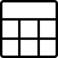 Top bar with bottom frame grid template layout