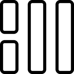 Double right side verticle bars with split screen