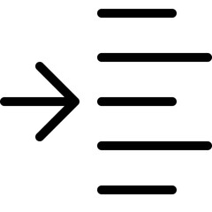 Indent left shift arrow-direction align format increase-margin paragraph