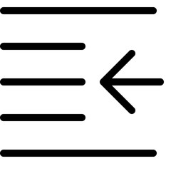 Out dent right shift arrow-direction align format increase-paragraph margin