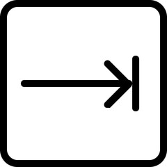 Rightwards arrow to bar symbol for tab function in macintosh