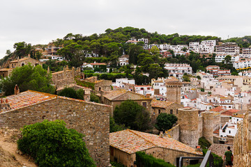 Fototapeta na wymiar Medieval and modern parts of the village of Tossa de Mar, Catalonia (Spain)