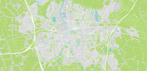 Obraz premium Urban vector city map of Breda, The Netherlands