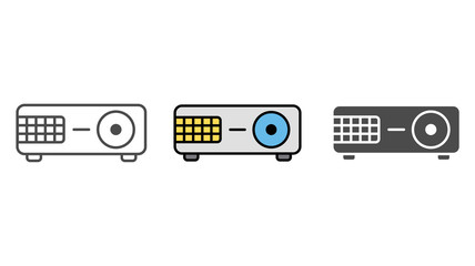 Fototapeta premium Projector vector icon sign symbol