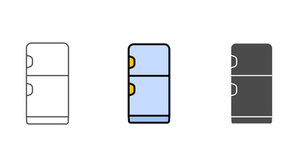 Refrigerator vector icon sign symbol