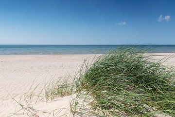 Sandy coast of Baltic sea at Liepaja, Latvia.